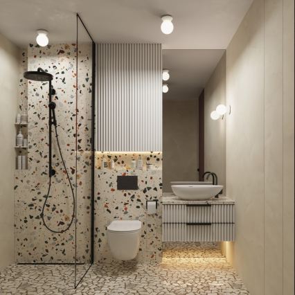 Plafon łazienkowy ZORI 1x G9/8W/230V Ø 12 cm IP44 biały