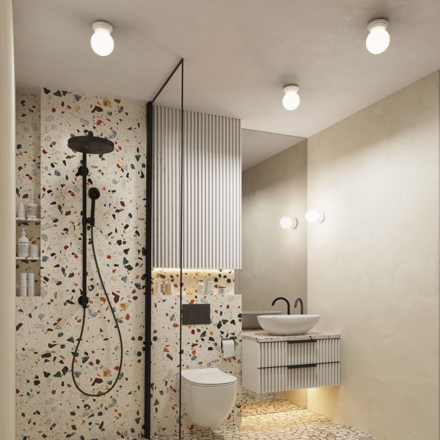 Plafon łazienkowy ZORI 1x G9/8W/230V Ø 12 cm IP44 biały