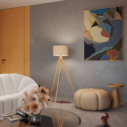 Lampa stojąca NATT 1xE27/15W/230V taupe