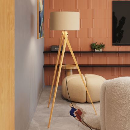 Lampa stojąca NATT 1xE27/15W/230V taupe