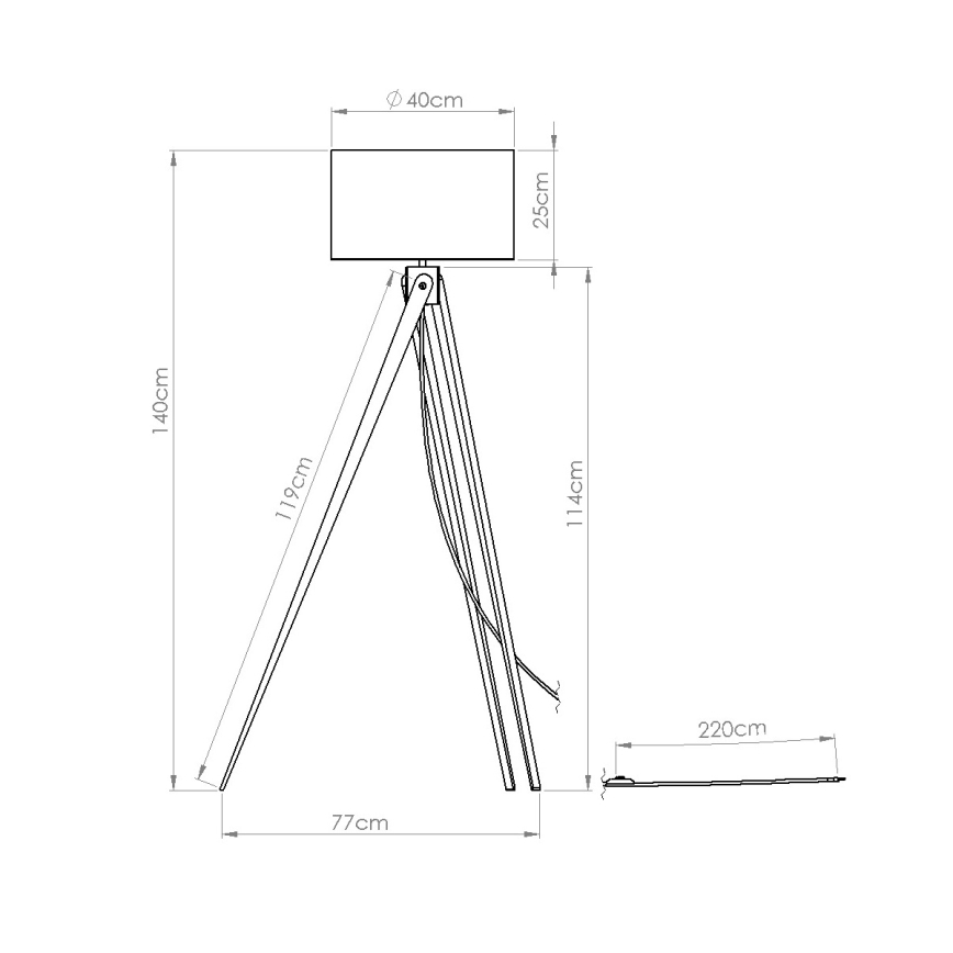 Lampa stojąca NATT 1xE27/15W/230V taupe