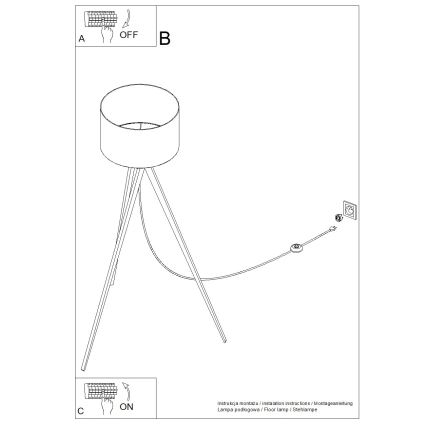 Lampa stojąca NATT 1xE27/15W/230V biała