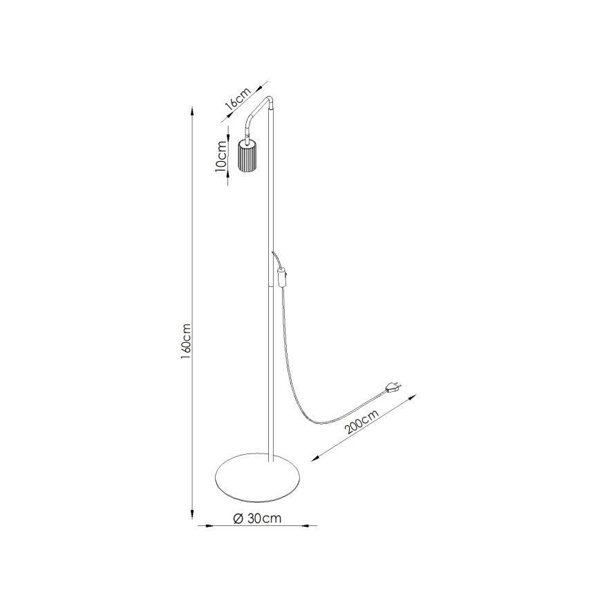 Lampa stojąca KARBON 1xGU10/10W/230V biała