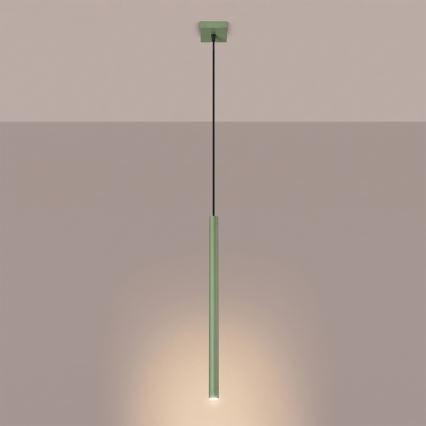 Lampa wisząca na przewodzie PASTELO 1xG9/8W/230V zielona