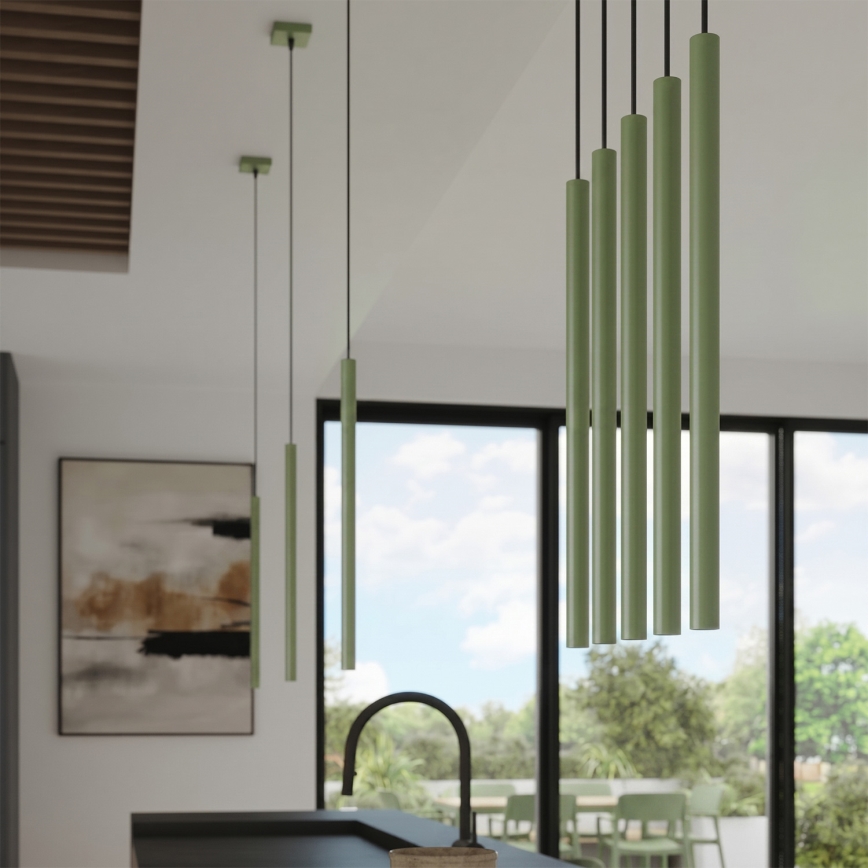 Lampa wisząca na przewodzie PASTELO 1xG9/8W/230V zielona