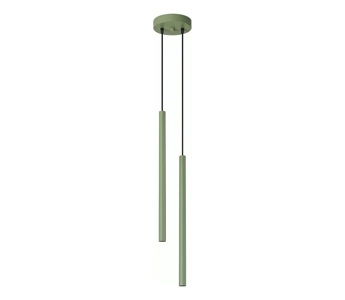 SL.2134 - Lampa wisząca na lince PASTELO 2xG9/8W/230V zielona