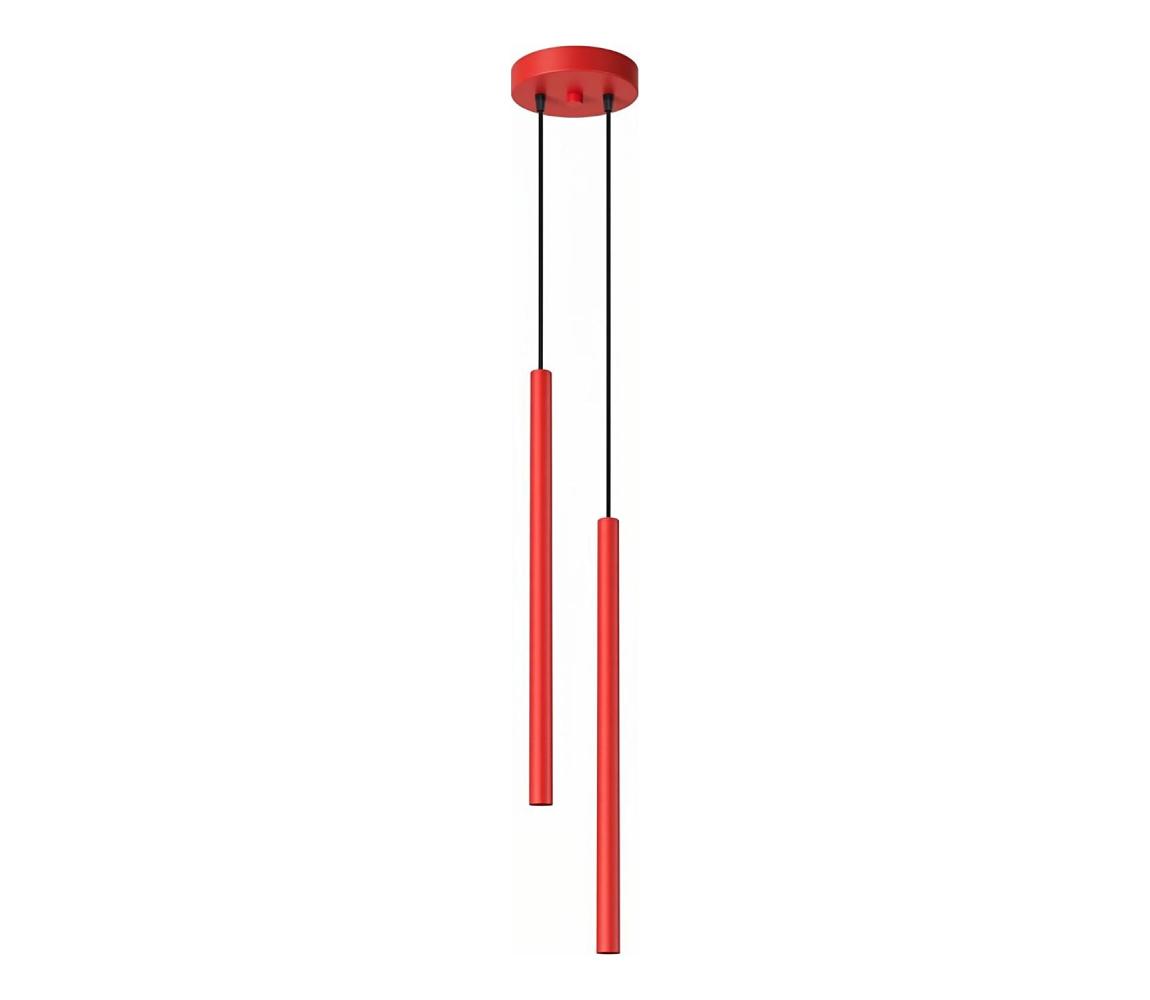 SL.2142 - Żyrandol na lince PASTELO 2xG9/8W/230V czerwony