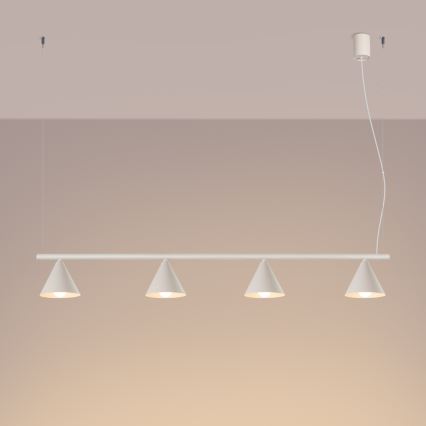 Lampa wisząca na lince NOX 4xE14/10W/230V kremowa