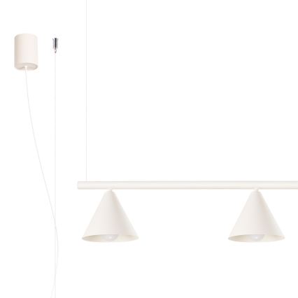 Lampa wisząca na lince NOX 4xE14/10W/230V kremowa