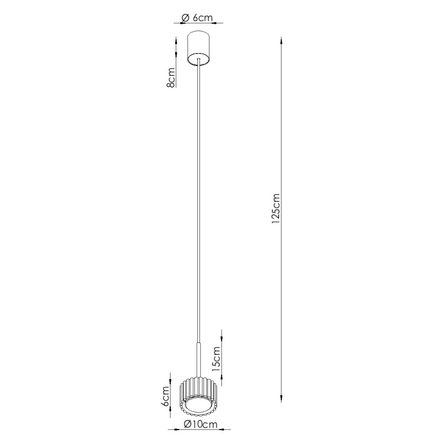Żyrandol na przewodzie AURA 1xGX53/10W/230V kremowy