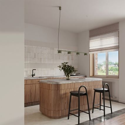 Lampa wisząca na linkach AURA 4xGX53/10W/230V zielona
