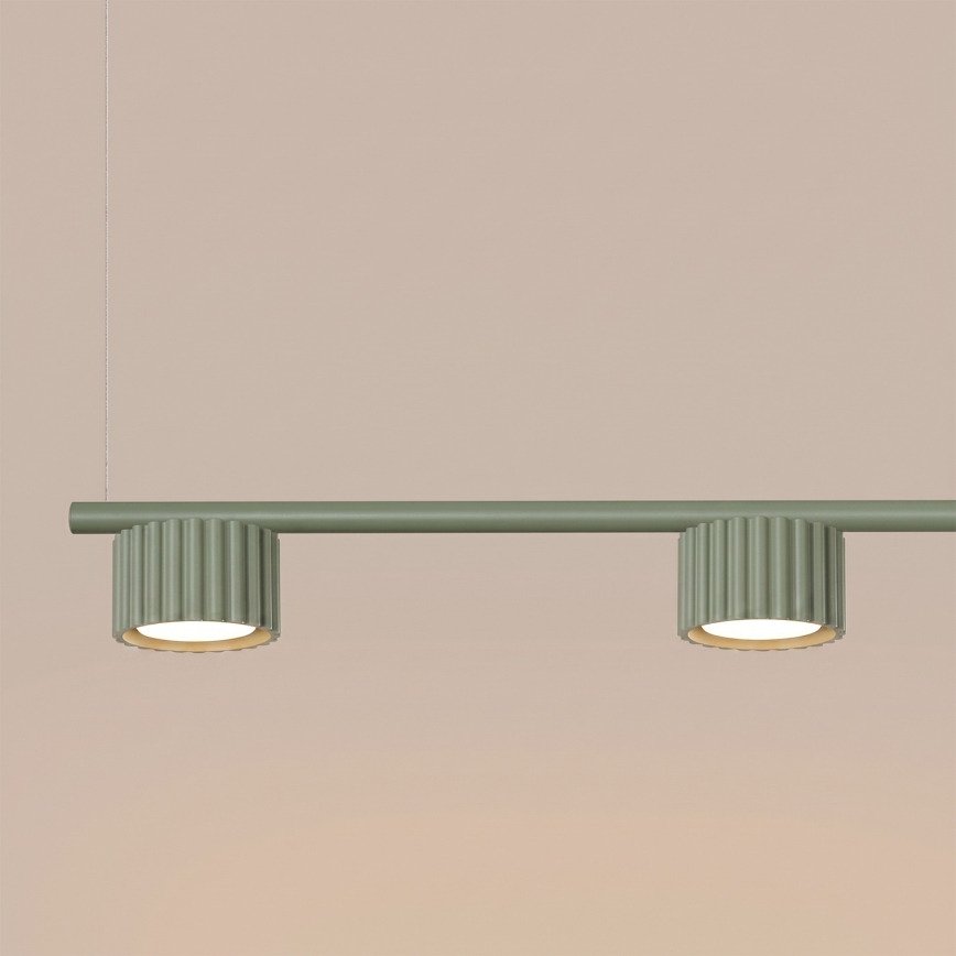 Lampa wisząca na linkach AURA 4xGX53/10W/230V zielona