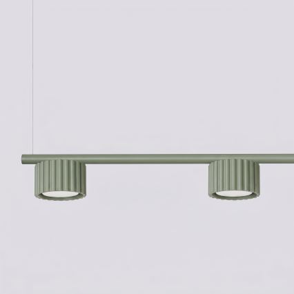 Lampa wisząca na linkach AURA 4xGX53/10W/230V zielona