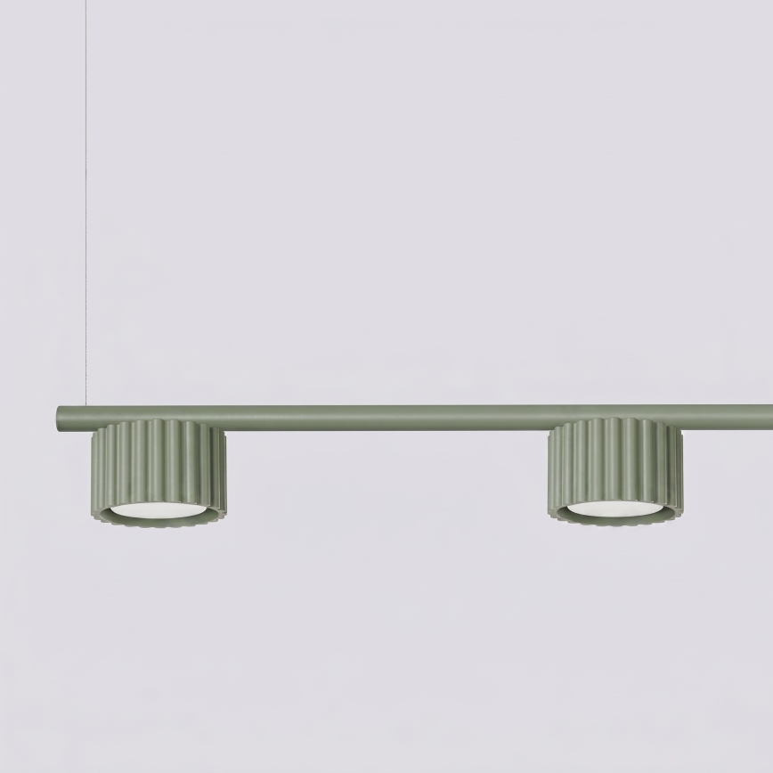 Lampa wisząca na linkach AURA 4xGX53/10W/230V zielona