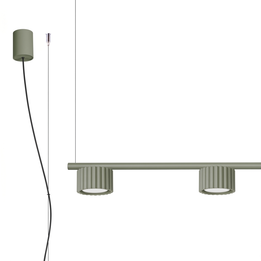 Lampa wisząca na linkach AURA 4xGX53/10W/230V zielona