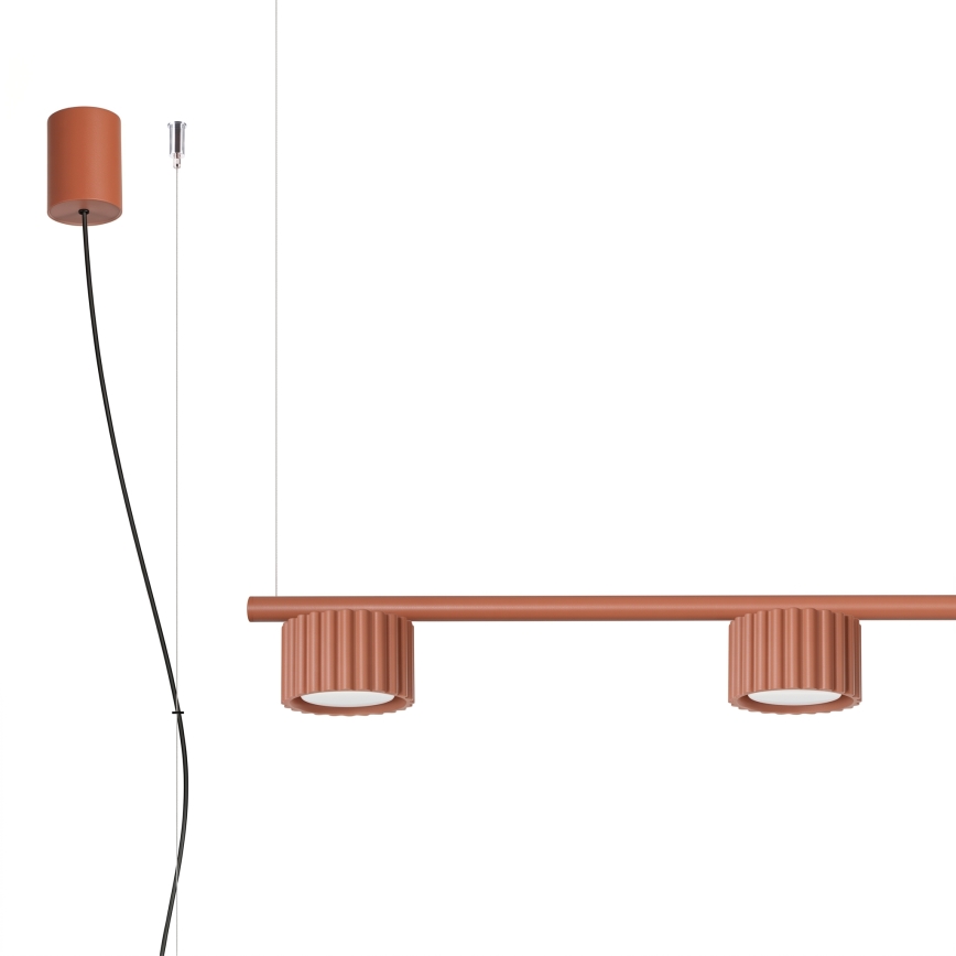 Lampa wisząca na przewodzie AURA 4xGX53/10W/230V czerwona