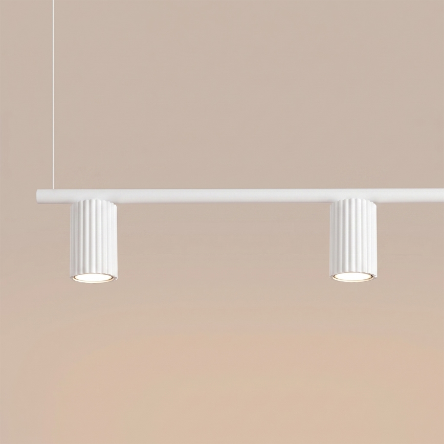 Lampa wisząca na linkach KARBON 4xGU10/10W/230V biała