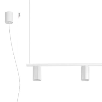 Lampa wisząca na linkach KARBON 4xGU10/10W/230V biała
