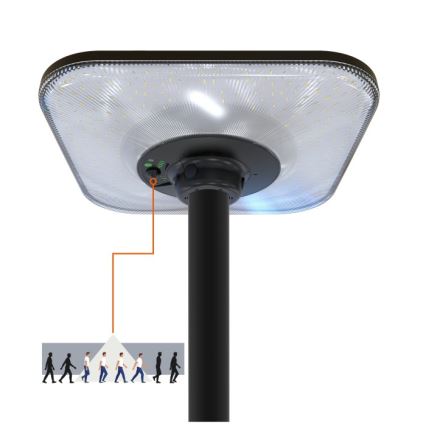 Solarna lampa uliczna LED z czujnikiem SOLSUMI LED/25W/3,2V 3000/4000/6500K IP54 24000 mAh + pilot zdalnego sterowania