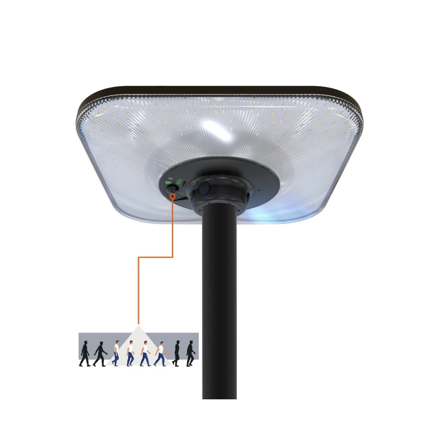 Solarna lampa uliczna LED z czujnikiem SOLSUMI LED/25W/3,2V 3000/4000/6500K IP54 24000 mAh + pilot zdalnego sterowania