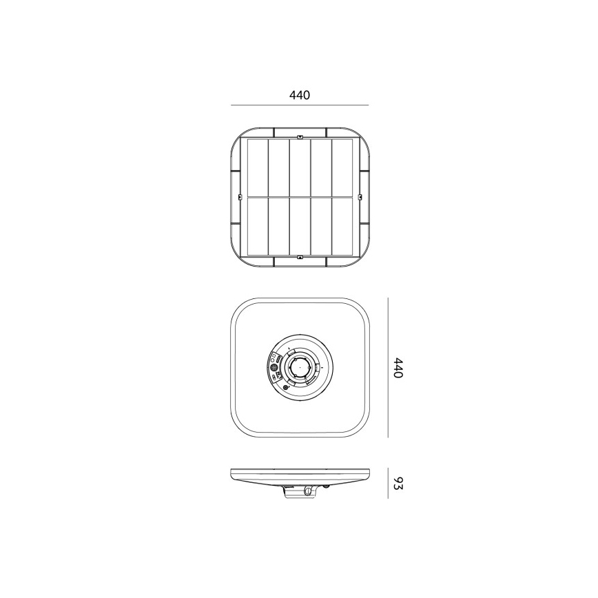 Solarna lampa uliczna LED z czujnikiem SOLSUMI LED/25W/3,2V 3000/4000/6500K IP54 24000 mAh + pilot zdalnego sterowania