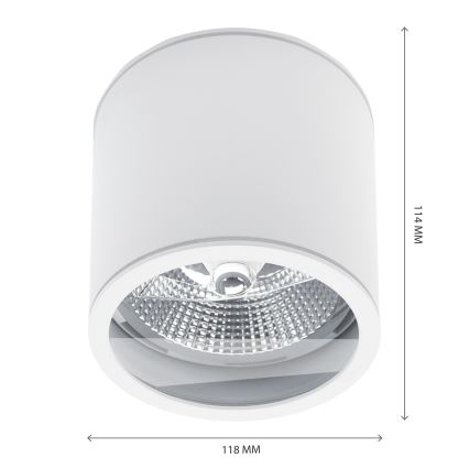 Spot łazienkowy CHLOE AR111 1xGU10/15W/230V IP44 okrągła białe