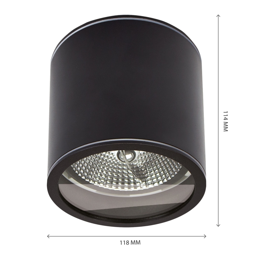 Spot łazienkowy CHLOE AR111 1xGU10/15W/230V IP44 okrągła czarne