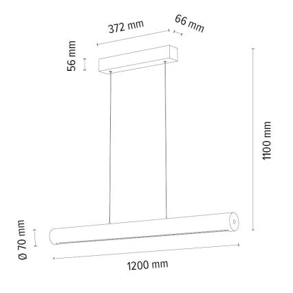 LED Żyrandol ściemnialny na lince CONOR LED/34,5W/230V dąb – FSC certyfikowano