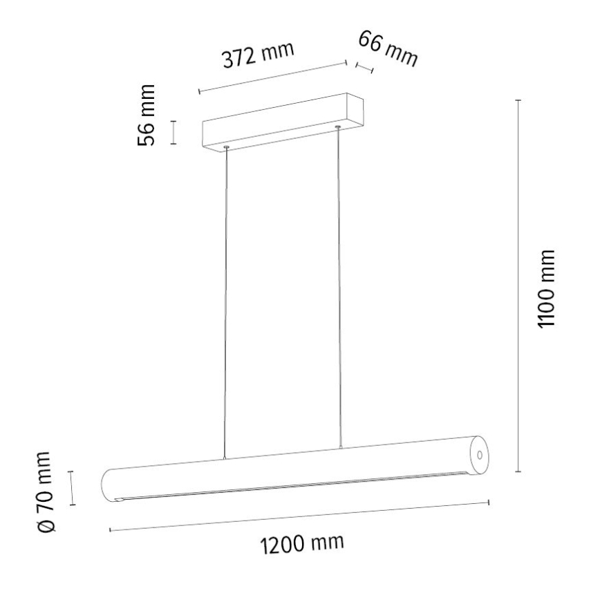 LED Żyrandol ściemnialny na lince CONOR LED/34,5W/230V dąb – FSC certyfikowano