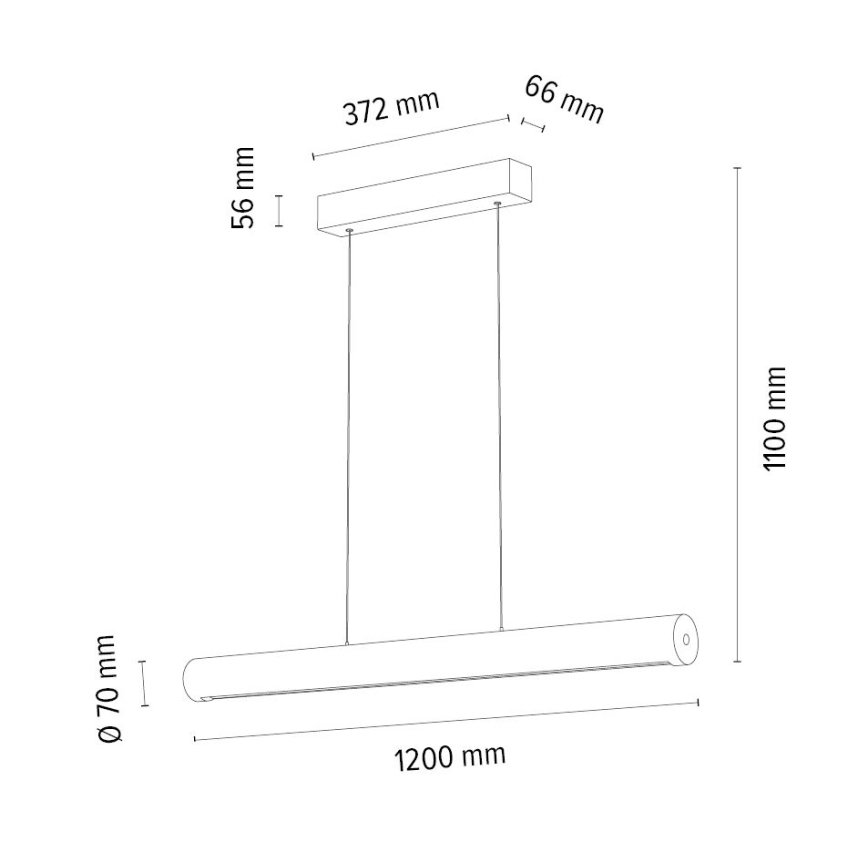 LED Żyrandol ściemnialny na lince CONOR LED/34,5W/230V dąb