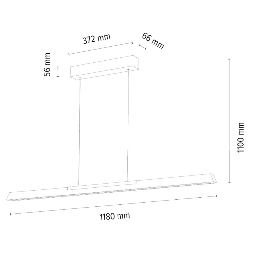 LED Żyrandol ściemnialny na lince JONAS LED/16,5W/230V dąb – FSC certyfikowano