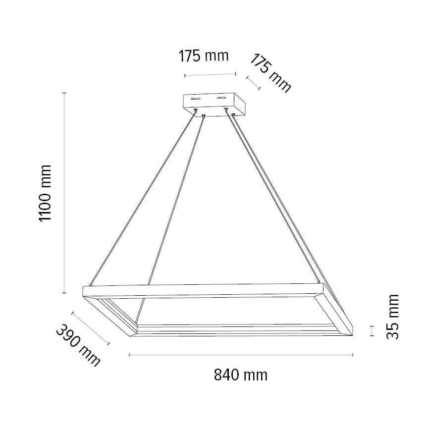 LED Żyrandol ściemnialny na lince LEGNO LED/31,5W/230V dąb – FSC certyfikowano