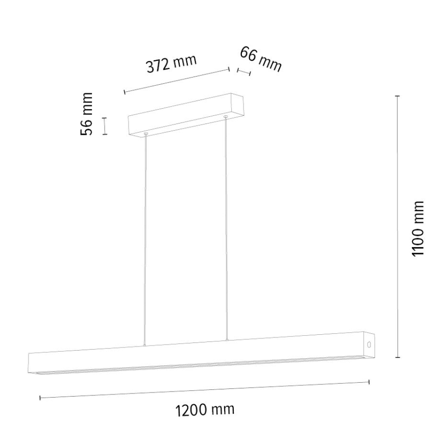LED Żyrandol ściemnialny na lince LEON 3xLED/18W/230V dąb