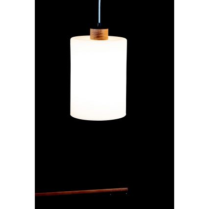 Lampa wisząca na linkach ZEFIR 3xE27/60W/230V dąb