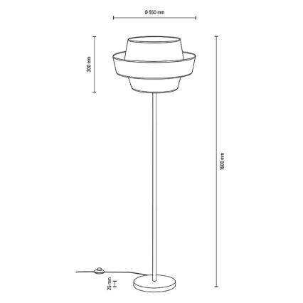 Lampa podłogowa PRETO GOLD 1xE27/60W/230V