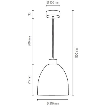 Żyrandol na lince ALESSANDRO 1xE27/60W/230V