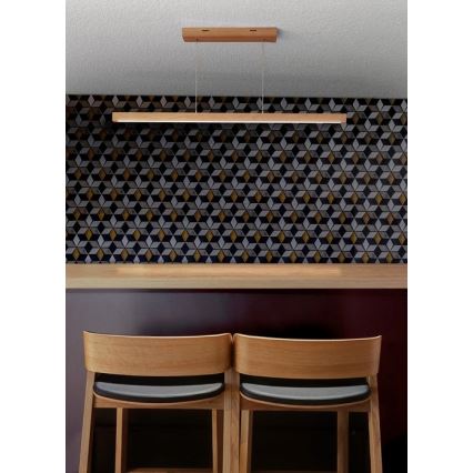 LED ściemnialna lampa wisząca na przewodzie SMAL LED/12W/230V dąb