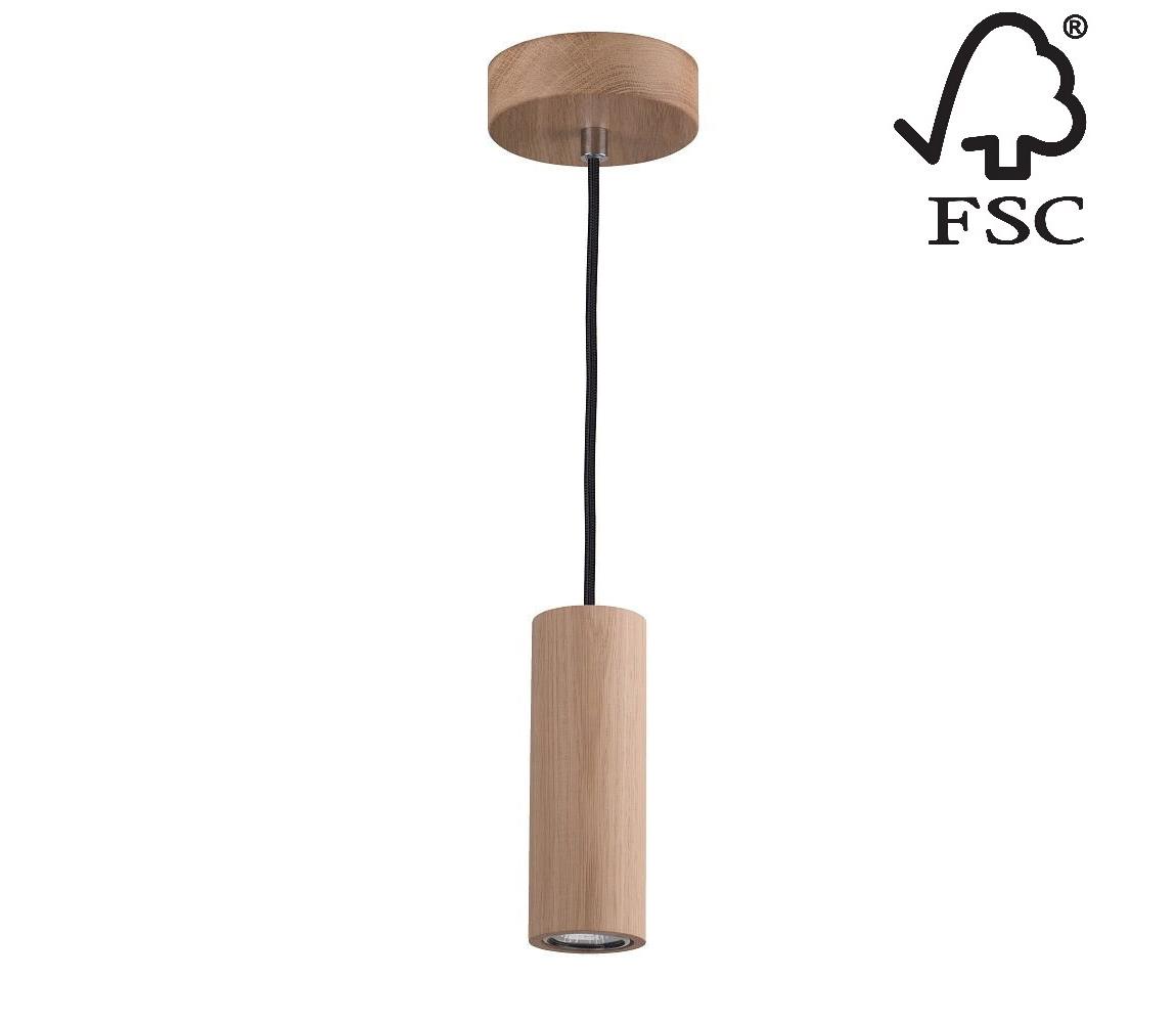 1551174 - LED Żyrandol na lince PIPE 1xGU10/5W/230V dąb matowy