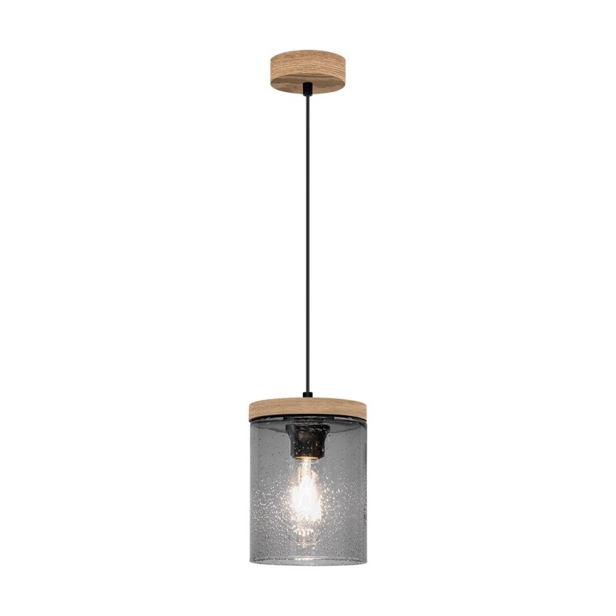 Żyrandol na lince MONSUN 1xE27/60W/230V sosna - certyfikat FSC