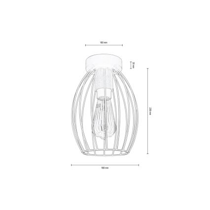 Plafon GUNNAR 1xE27/60W/230V dąb