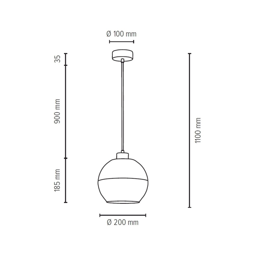 Lampa wisząca na linkę FRESH 1xE27/60W/230V