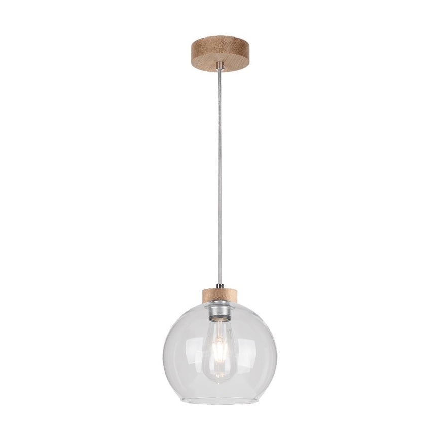 Żyrandol na lince LAGUNA 1xE27/60W/230V dąb