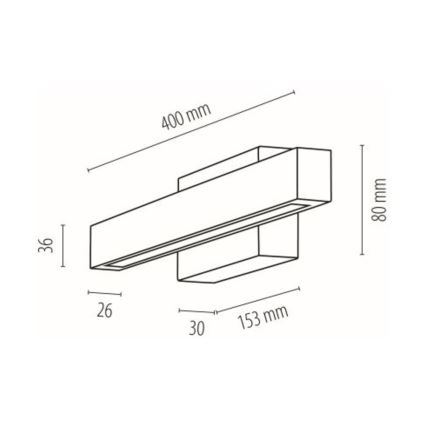 LED Kinkiet łazienkowy AQUAVIVA LED/6W/230V 40 cm IP44 dąb