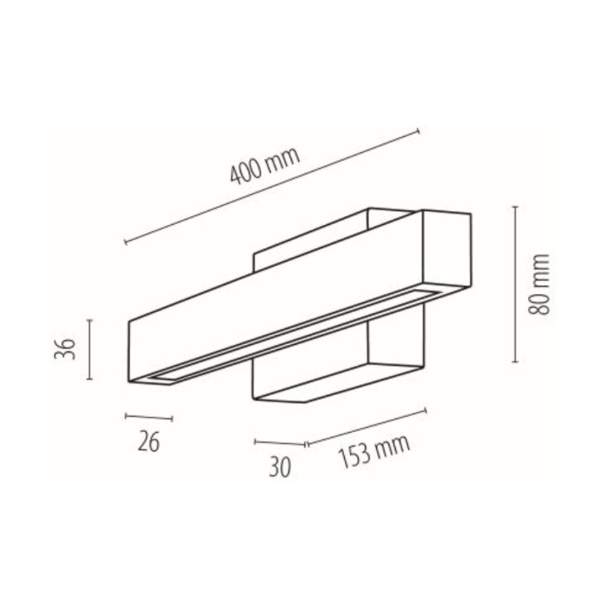 LED Kinkiet łazienkowy AQUAVIVA LED/6W/230V 40 cm IP44 dąb