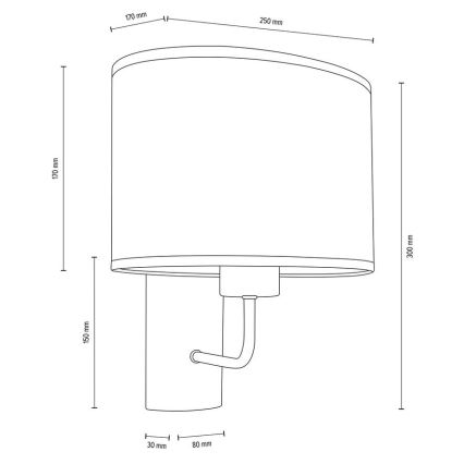 Kinkiet MERCEDES 1xE27/25W/230V biały/dąb – certyfikat FSC