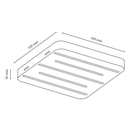 LED Plafon NEELE LED/19,5W/230V dąb