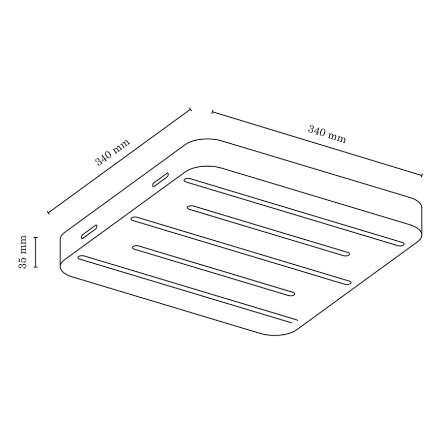 LED Plafon NEELE LED/19,5W/230V dąb