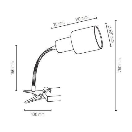 Lampa z klipsem TREEHOUSE 1xE27/25W/230V