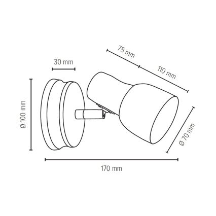 Kinkiet punktowy SVANTJE 1xE14/40W/230V - certyfikat FSC