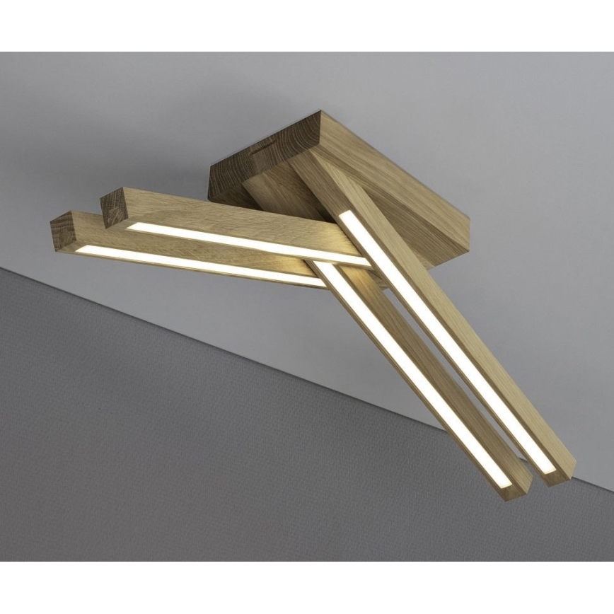 LED Przysufitowy żyrandol LINUS 4xLED/4,5W/230V matowy dąb